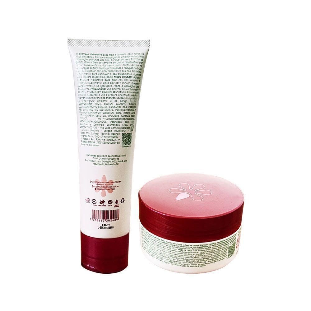 Kit Shampoo Sem Parabenos Mais Mascara De Hidratação Doce Raiz De Extrato De Batata Doce