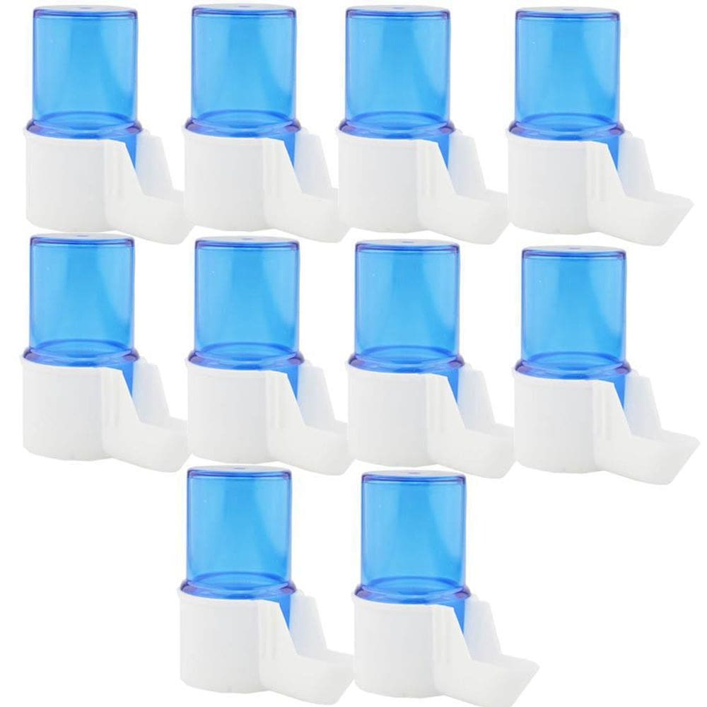 Kit 10 Bebedouros Mini Para Pássaros Gaiola Malha Fina 30 Ml