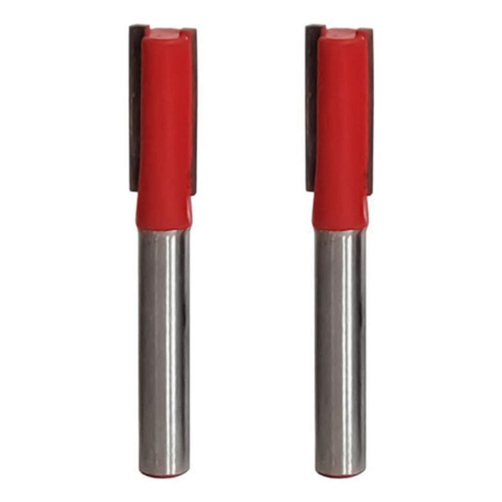 Kit 2 Fresa Reta Paralela 8Mm X 6Mm Metal Duro Tupia Madeira