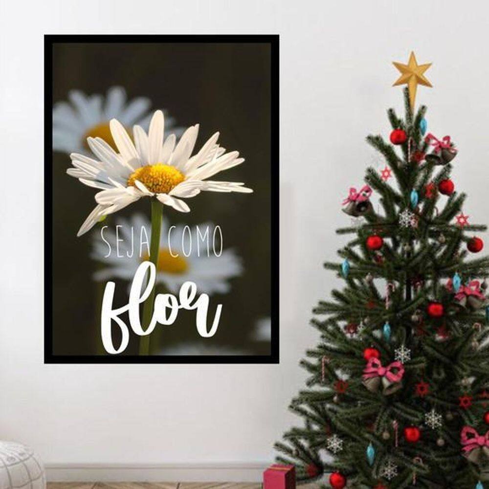 Quadro Decorativo Margarida Seja Como Flor 45X34Cm