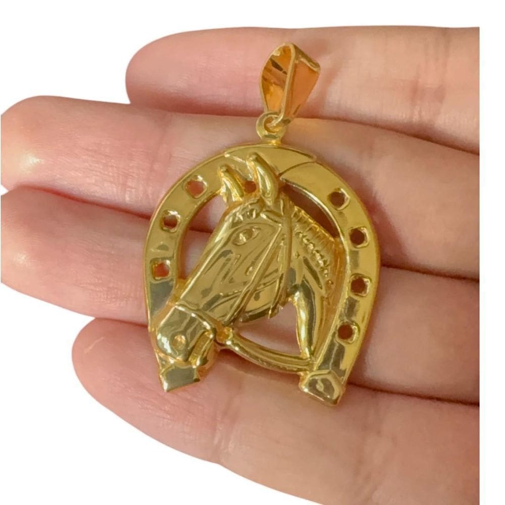 Pingente Ferradura G - Banhado A Ouro 18K