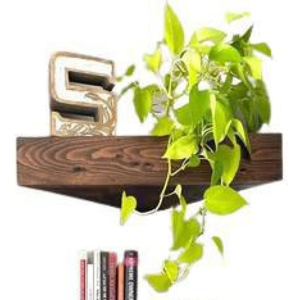 Kit 3 Prateleiras Triangulares Madeira E Suporte Invisível