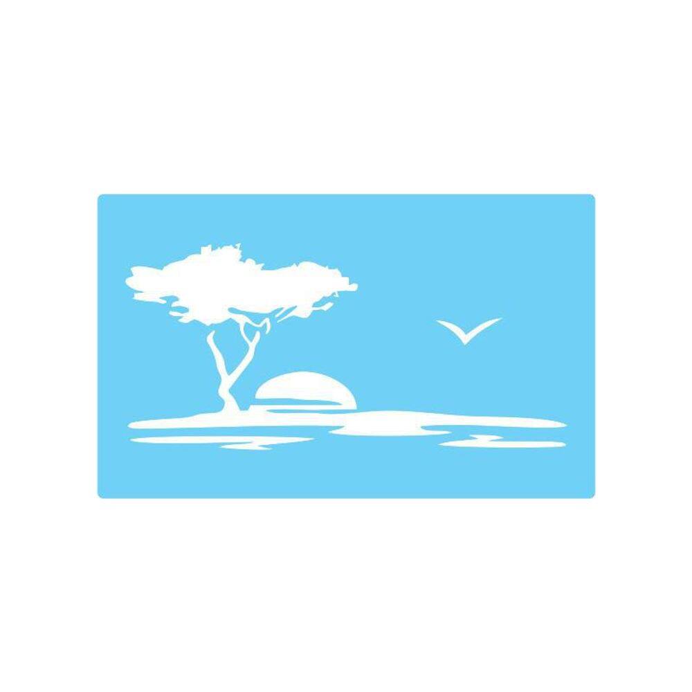 Stencil De Parede Tamako Selva - 55 X 90Cm - Ref 393