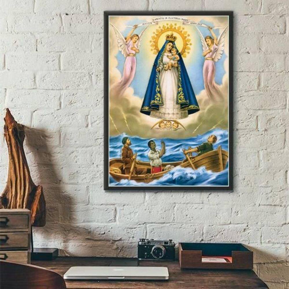 Quadro Nossa Senhora Dos Navegantes 24X18Cm - Com Vidro