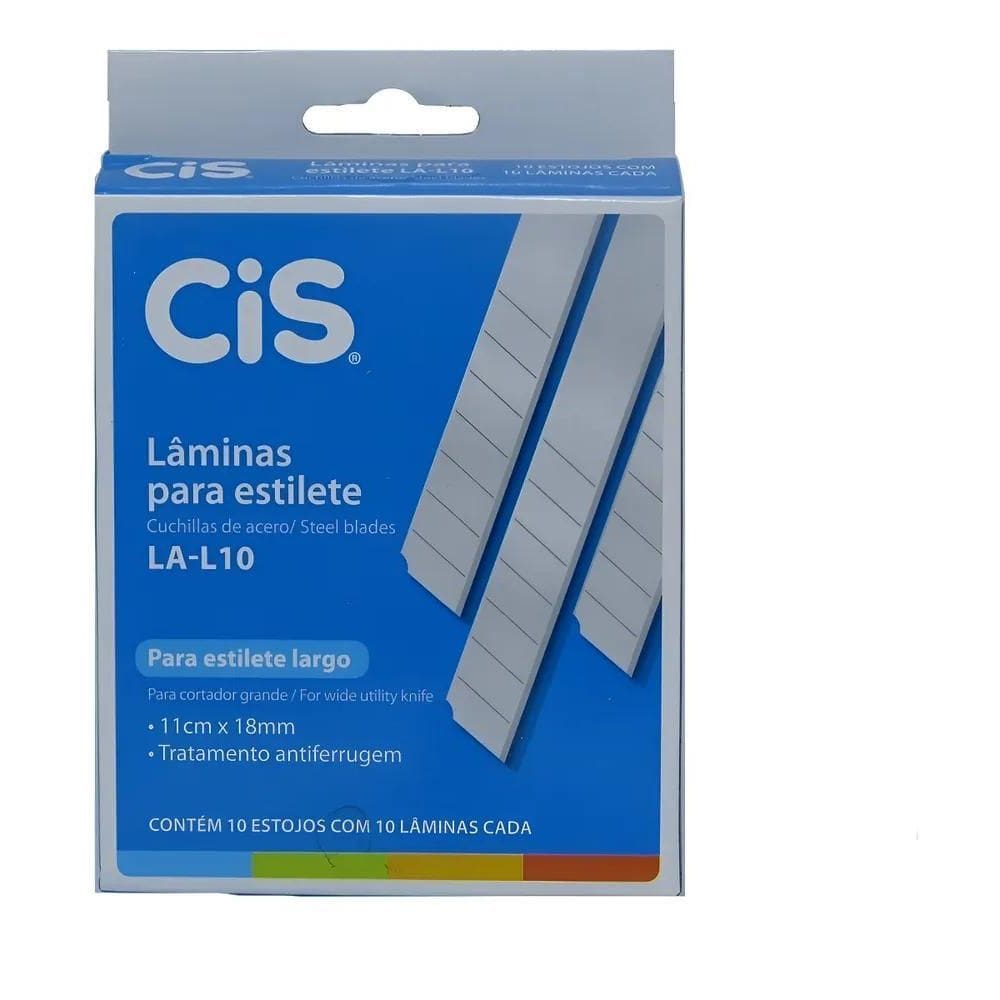 Lamina De Estilete Larga Cis - Caixa Com 100 Un