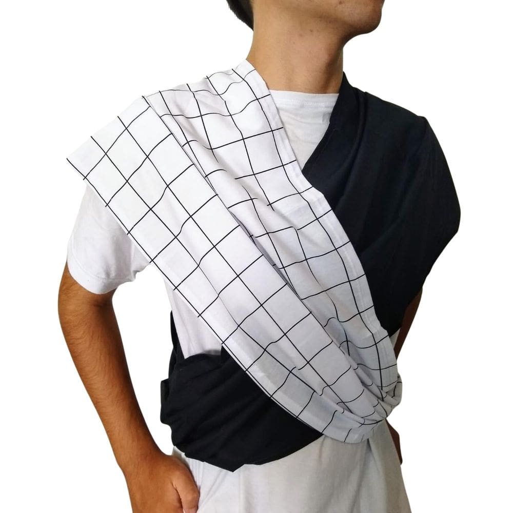 Fastsling Canguru Piêpaô Fast Sling Grid Branco + Preto G