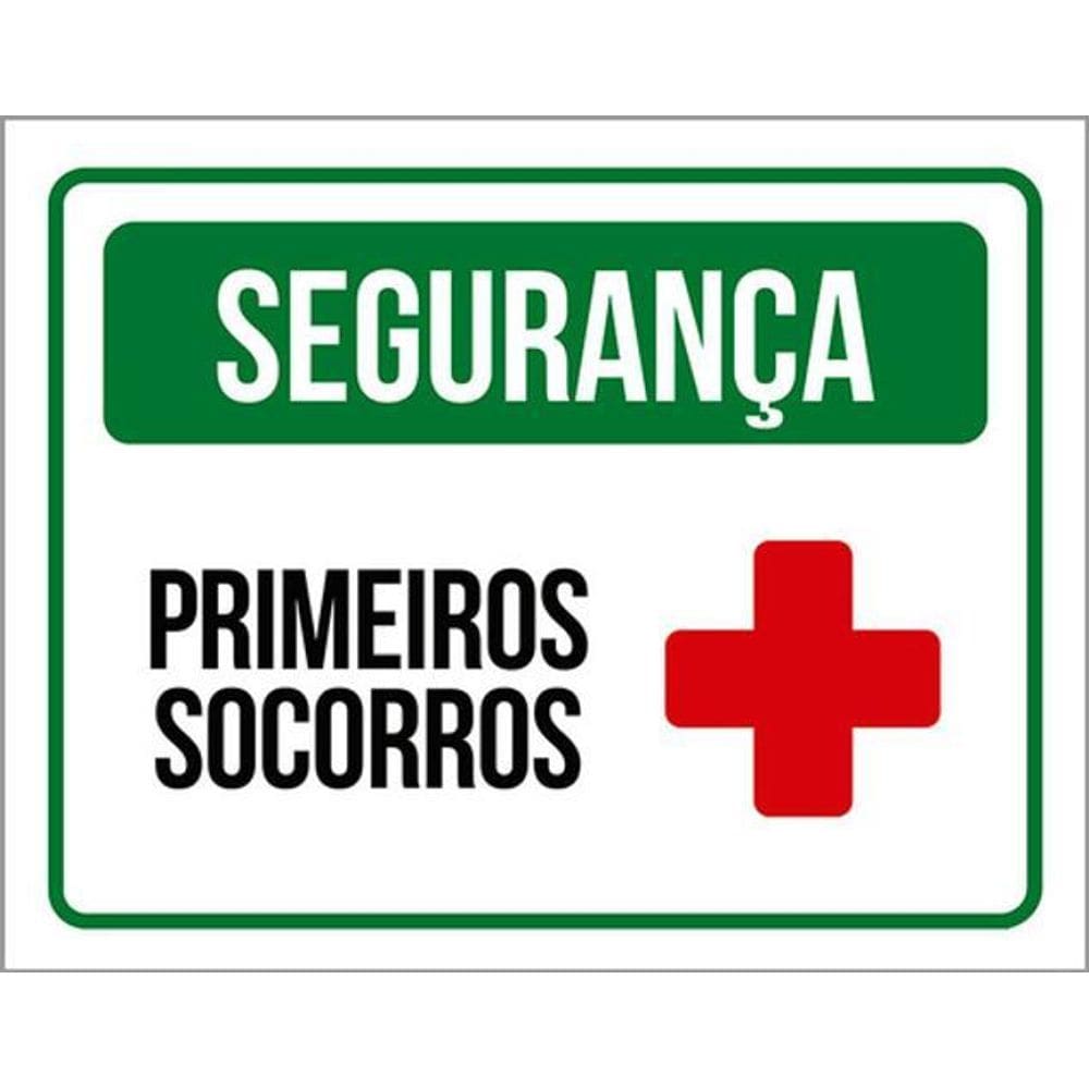 Kit 3 Placas Segurança Primeiros Socorros 36X46