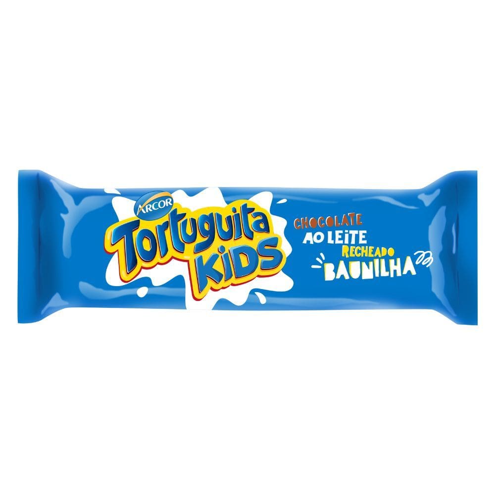 Chocolate ao Leite Arcor Tortuguita Kids Recheado Baunilha 12,5g