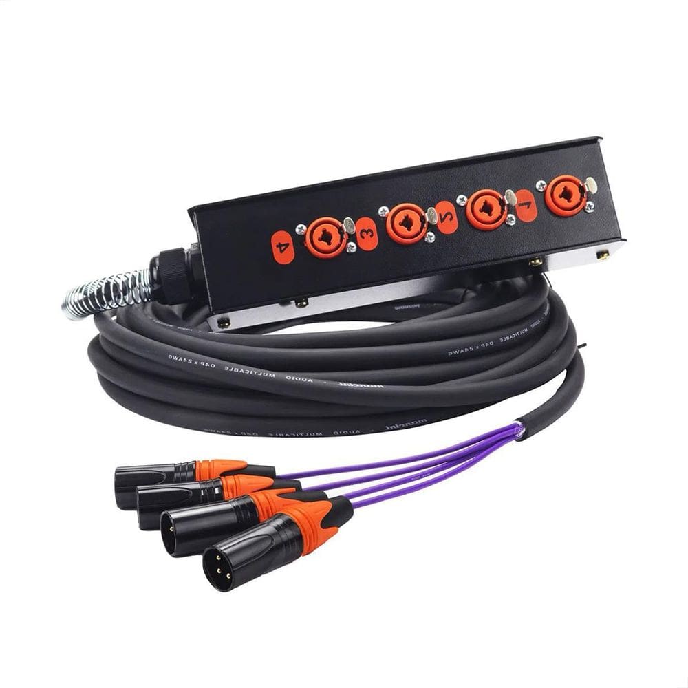 Medusa 4 Vias Montada Com Conectores Profissionais - 1 Metro