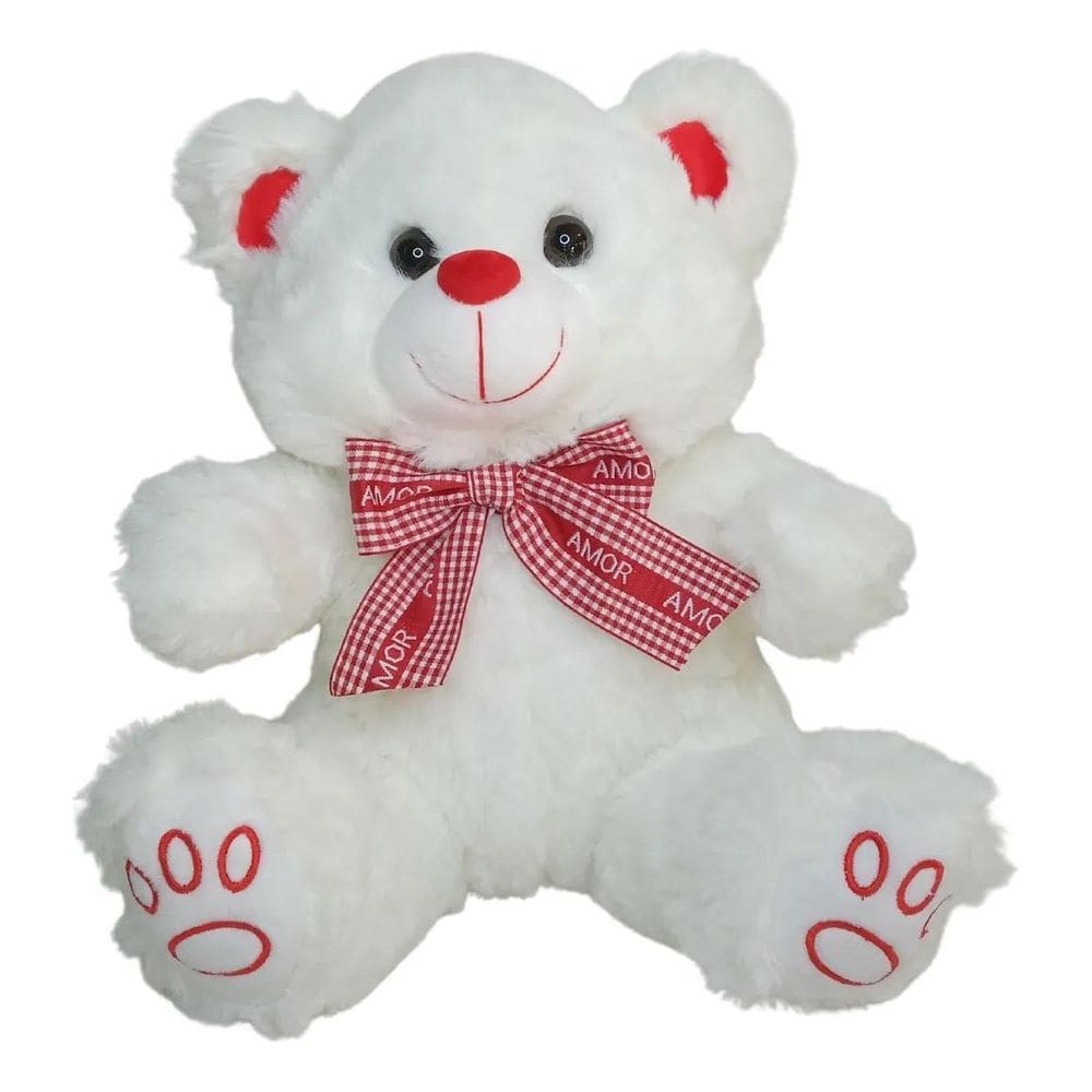 Urso Lindo De Pelúcia Com Laço Amor Namorados