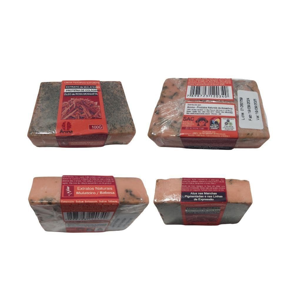Sabonete Facial Mulateiro - P- Pele Com Manchas, Antirrugas E Melasma - Fotoprotetor Natural - 100g
