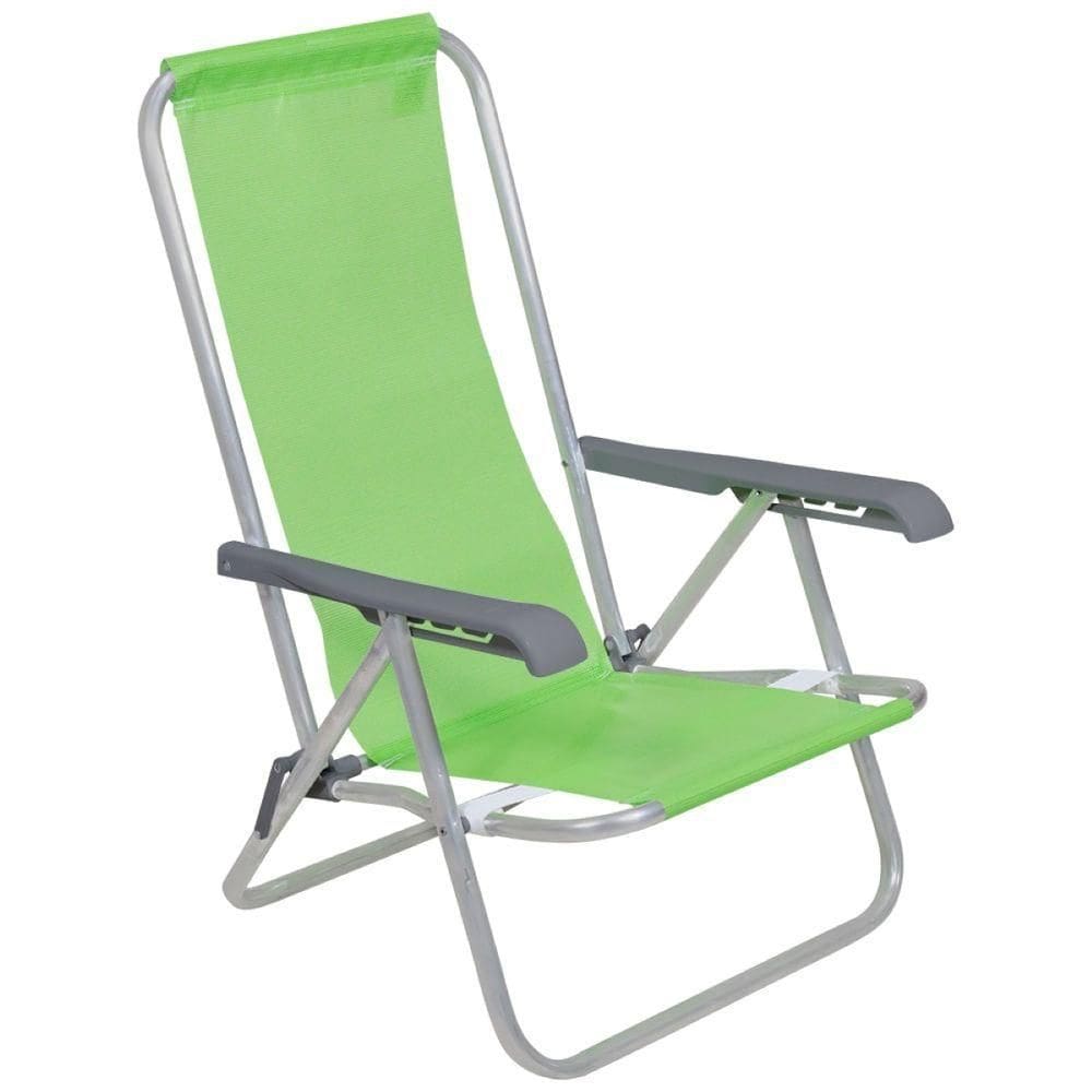 Cadeira Reclinável Lazy Bel 4 Posições Alumínio Praia