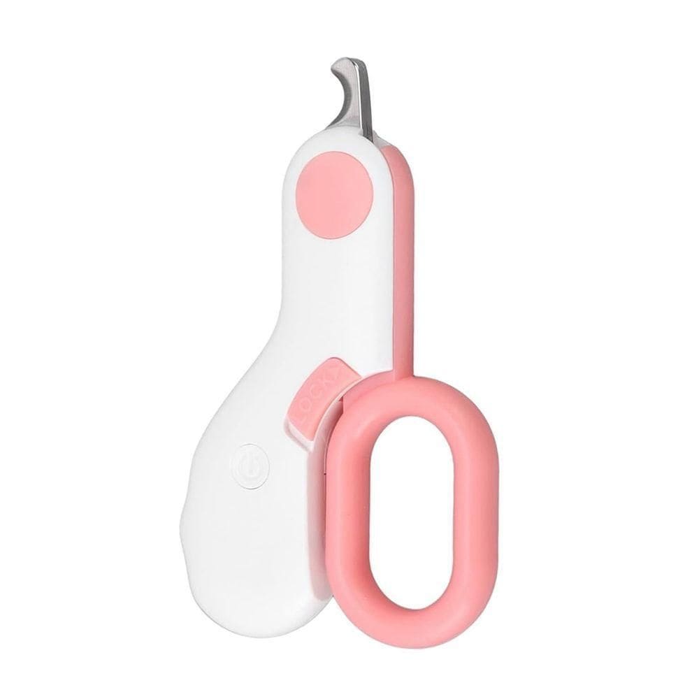 Mini Cortador De Unha Pet Alicate Com Lanterna Cores:rosa