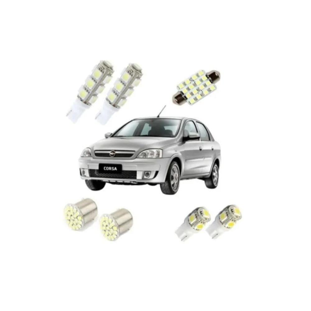 Kit Lâmpada Led Chevrolet Gm Corsa Joy Maxx Hatch Sedan