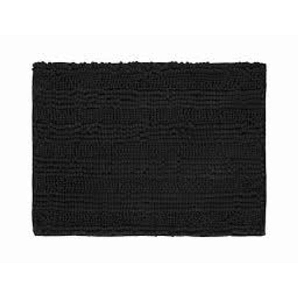 Tapete Pop Wave Antiderrapante 100% Poliéster 60X120Cm Preto