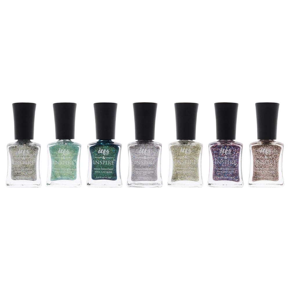 Kit de Esmaltes Defy & Inspire Resistentes ao Desgaste - Conjunto com 7 Peças para Mulheres