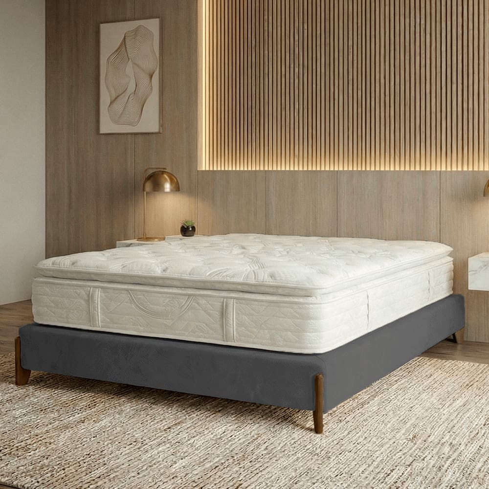 Base Cama Box Casal 148cm Orgânica Thor Bouclê