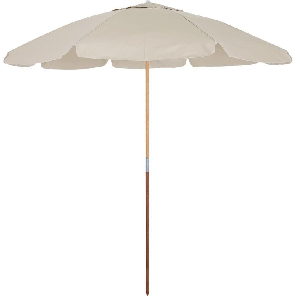 Guarda-sol Praia Haste Madeira 2,20m Bege Bel Guarapari