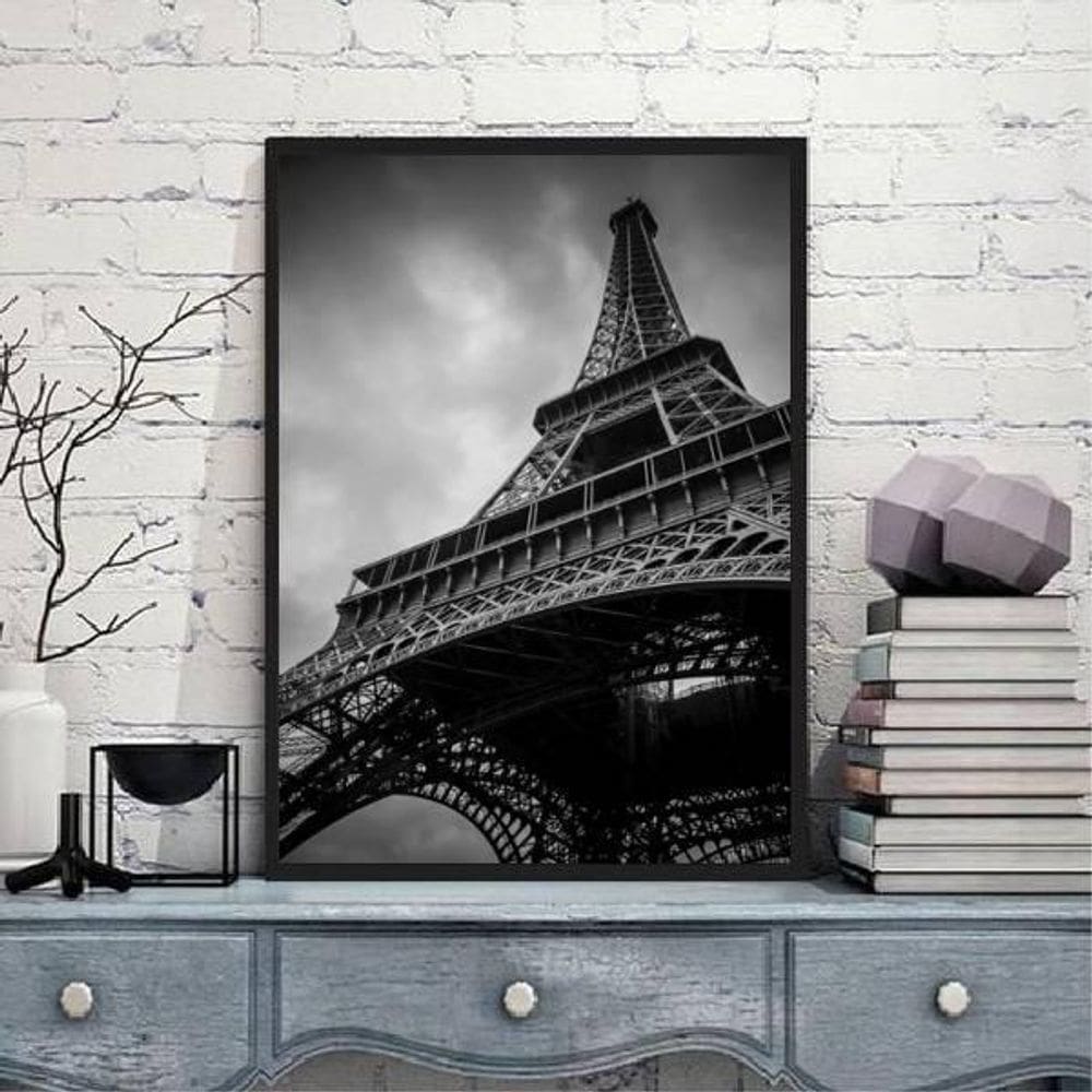 Quadro Decorativo Fotografia Torre Eiffel 45X34Cm
