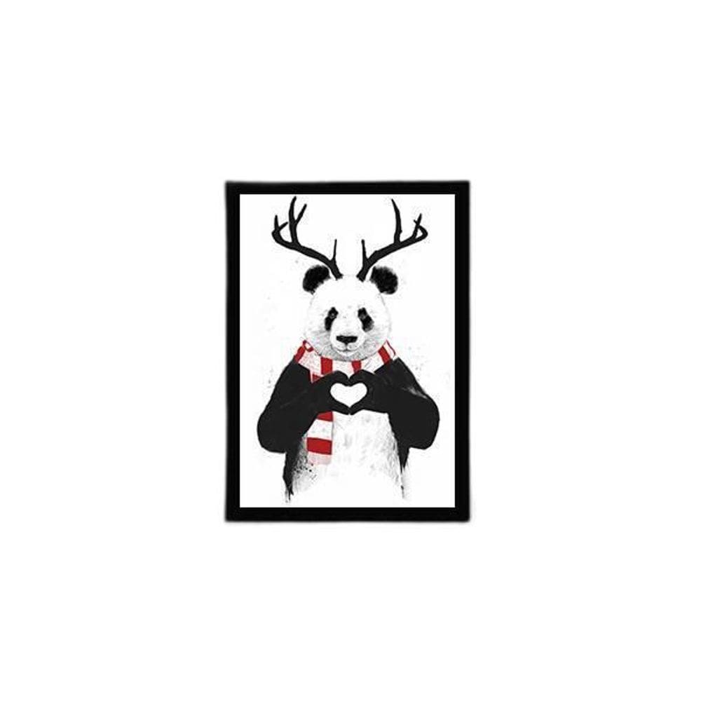 Quadro Decorativo Panda Coração 24X18Cm