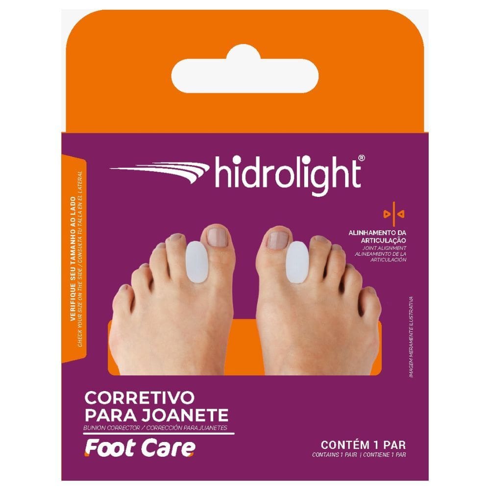 Corretivo para Joanete Hidrolight Tamanho P Contém 1 Par