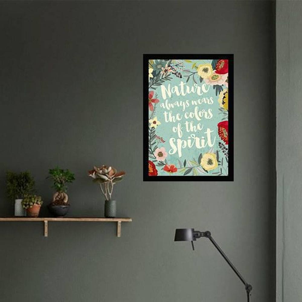 Quadro Decorativo Wears Colors Of The Spirit Moldura Preta