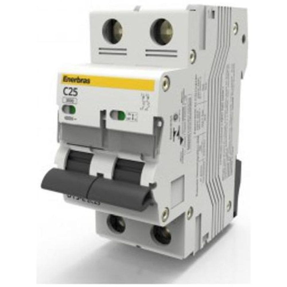 Disjuntor Bipolar Curva C 25A Din - Enerbras - Dt3-E2C25