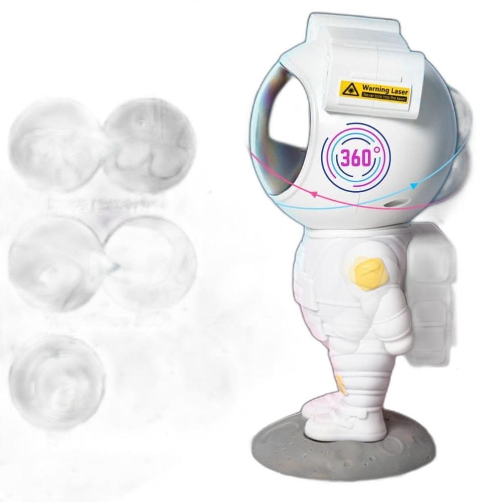 Luminária De Mesa Astronauta Projetor Galáxia Estrelas Usb