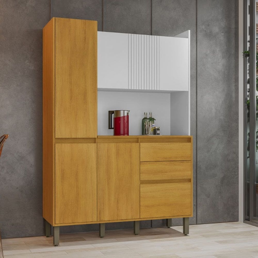 Kit Armario de Cozinha 6 Portas 2 Gavetas Lucca CHF Moveis