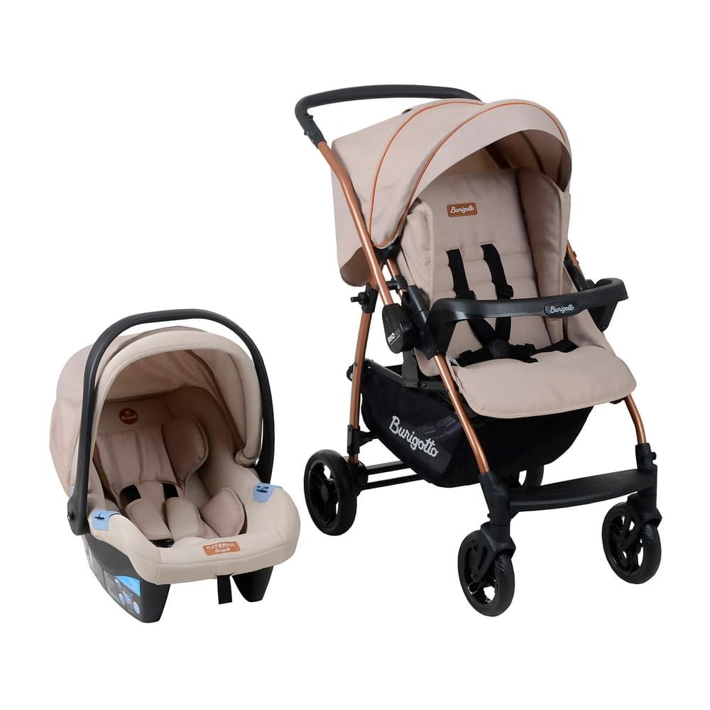 Travel System Rio 22 Mon Amour Rosa Carrinho+Bebê Conforto