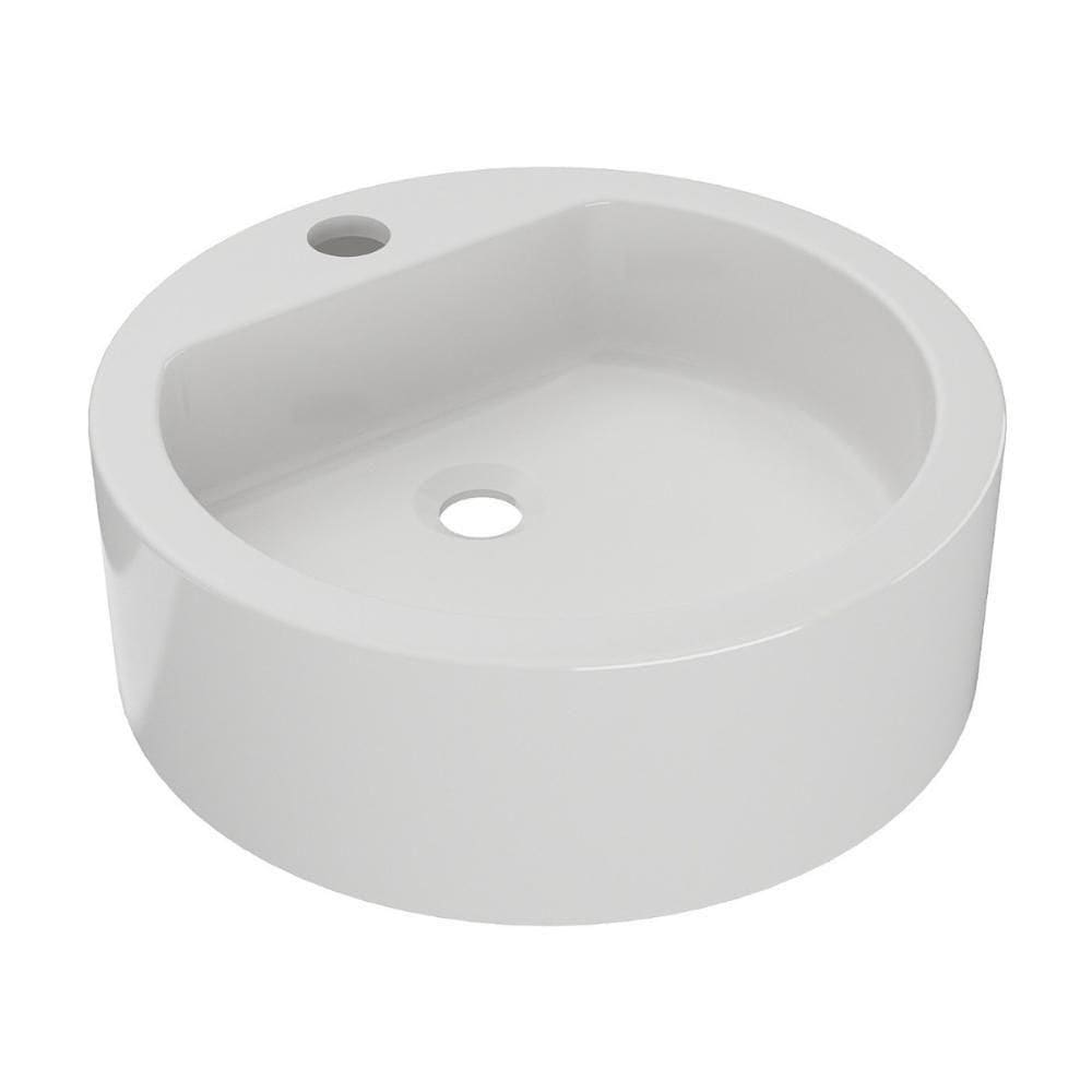 Cuba Sobrepor Banheiro Redonda 35x12x35cm Multimóveis Cr10153 Branco