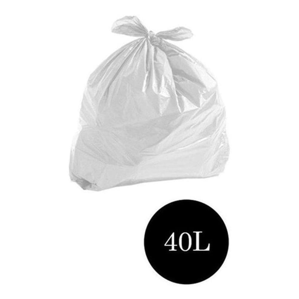 Saco De Lixo Comum Branco Leitoso 40Lts Pct C/100 Un