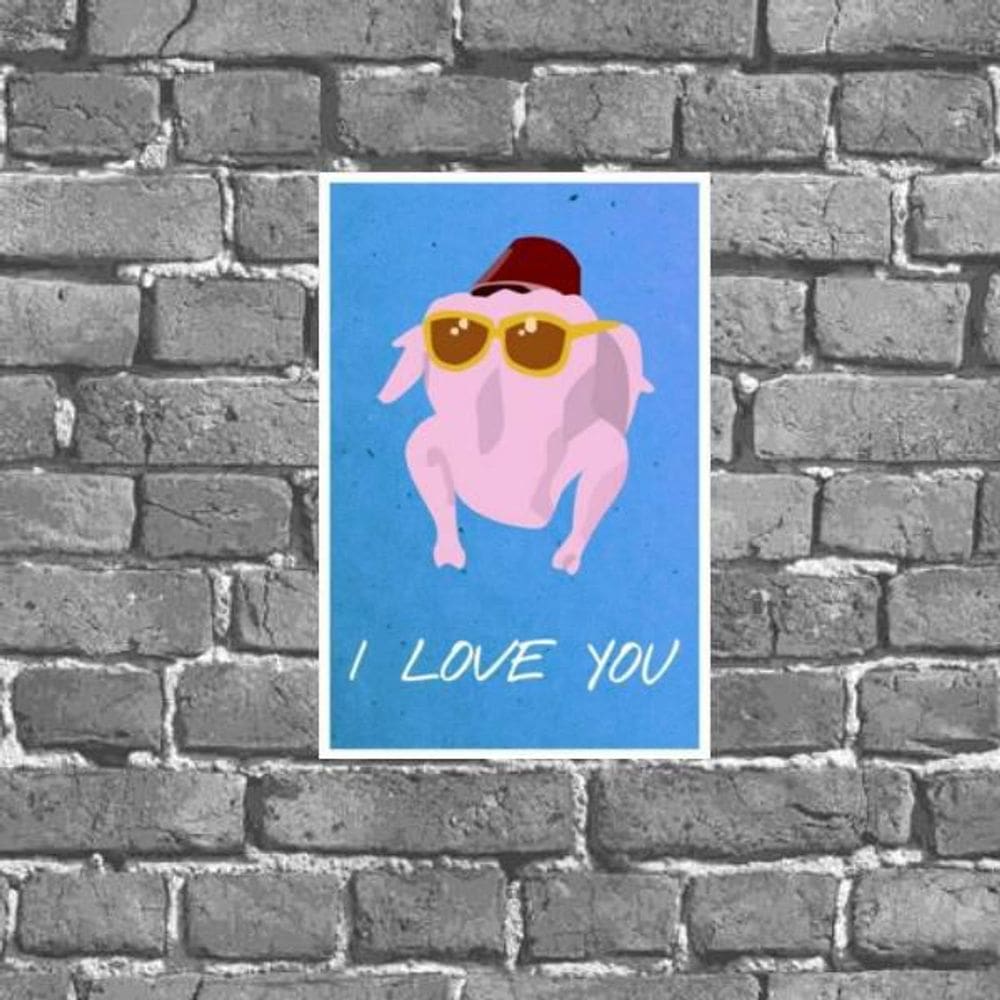 Placa Decorativa Friends I Love You 18X27Cm