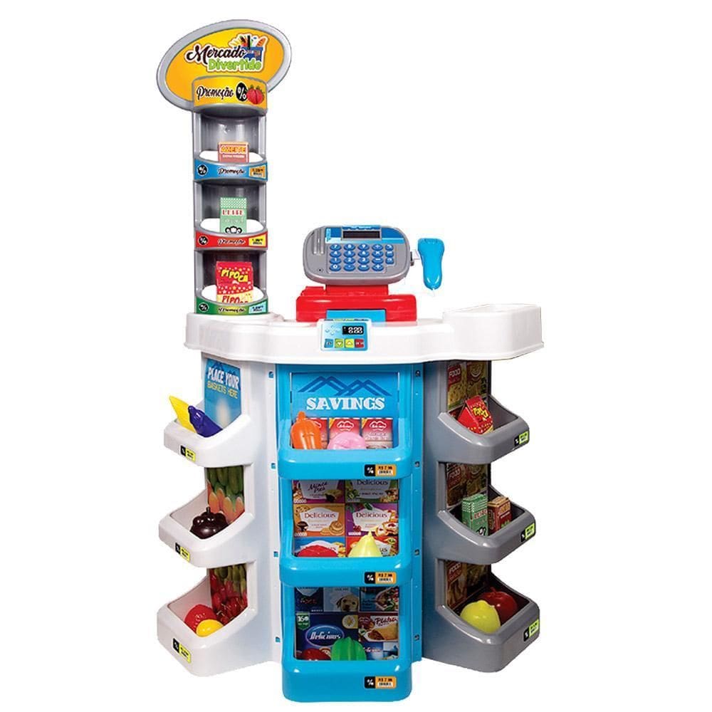 Brinquedo Mercado Divertido Som E Acessórios Infantil Comida