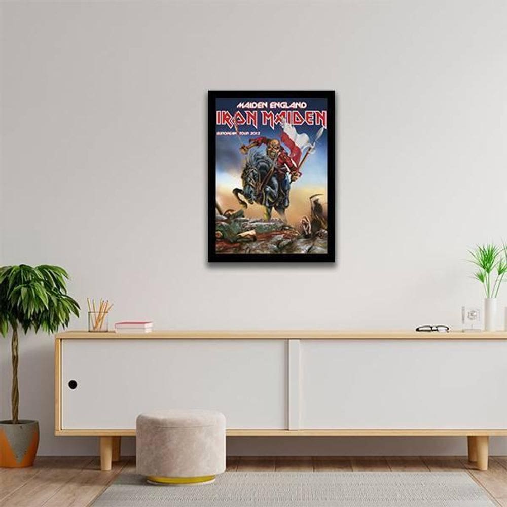 Quadro Iron Maiden Eddie England 24X18Cm - Com Vidro
