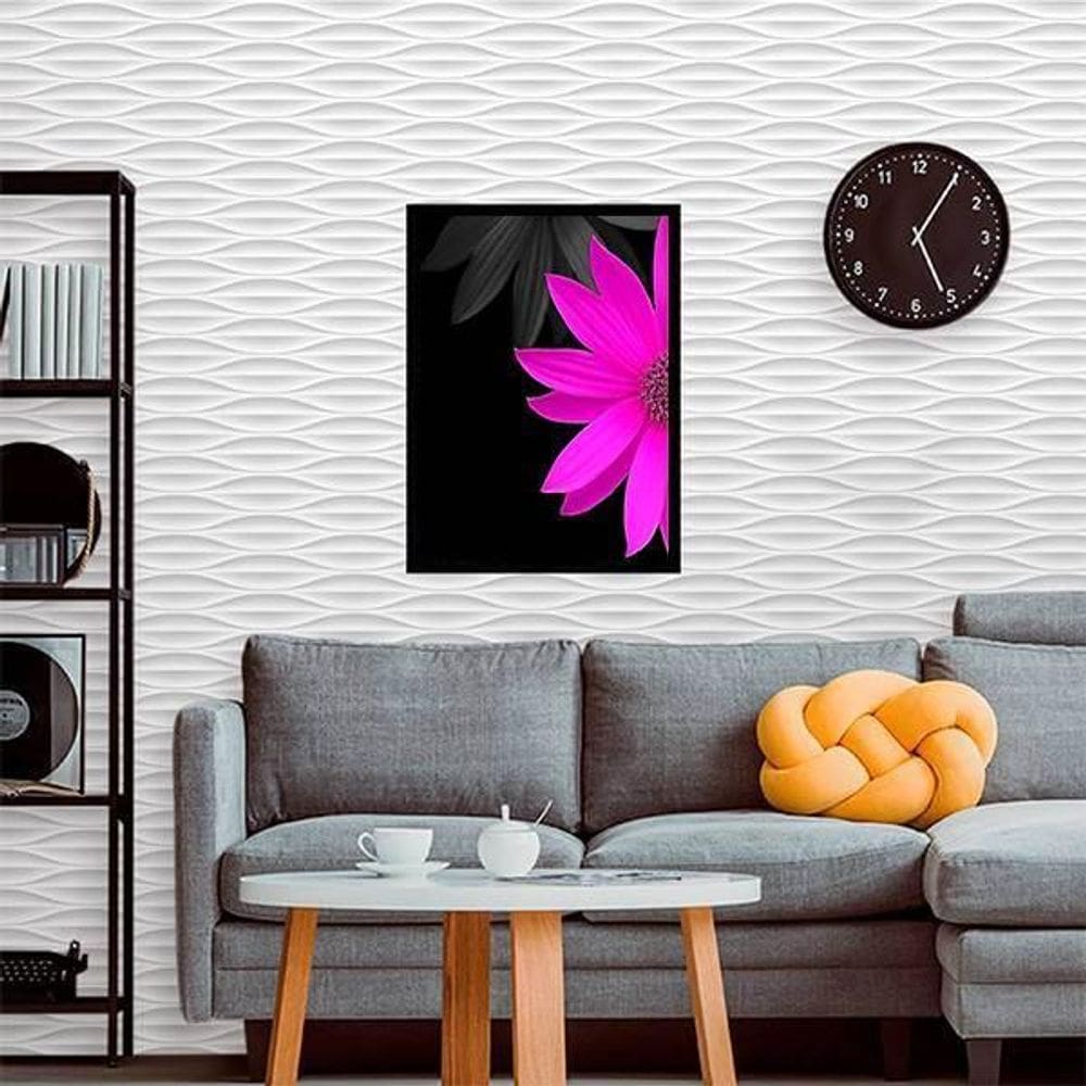 Quadro Fotografia Meia Flor Rosa 24X18Cm - Com Vidro