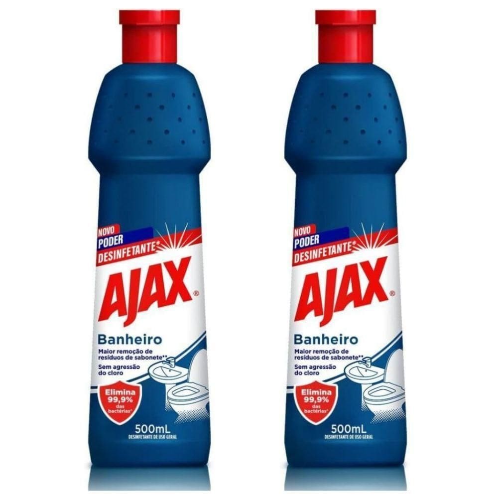 Kit 2 Desinfetante De Uso Geral Ajax Especialista Banheiro 500ml