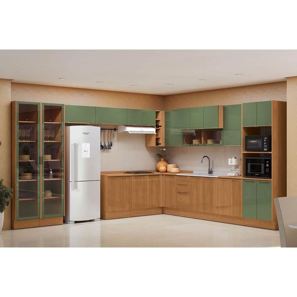 Kit Modulado Kappesberg 18 Peças Vibra C18P2 Canela/Verde Pistache Lacca