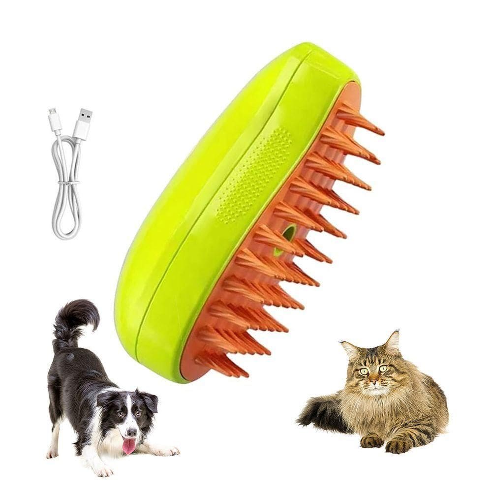 Escova A Vapor Pet Gato Cao Cachorro Eletrico Removedor De Pelo Bateria Recarregavel Higiene Limpeza Animal De Estimaçao
