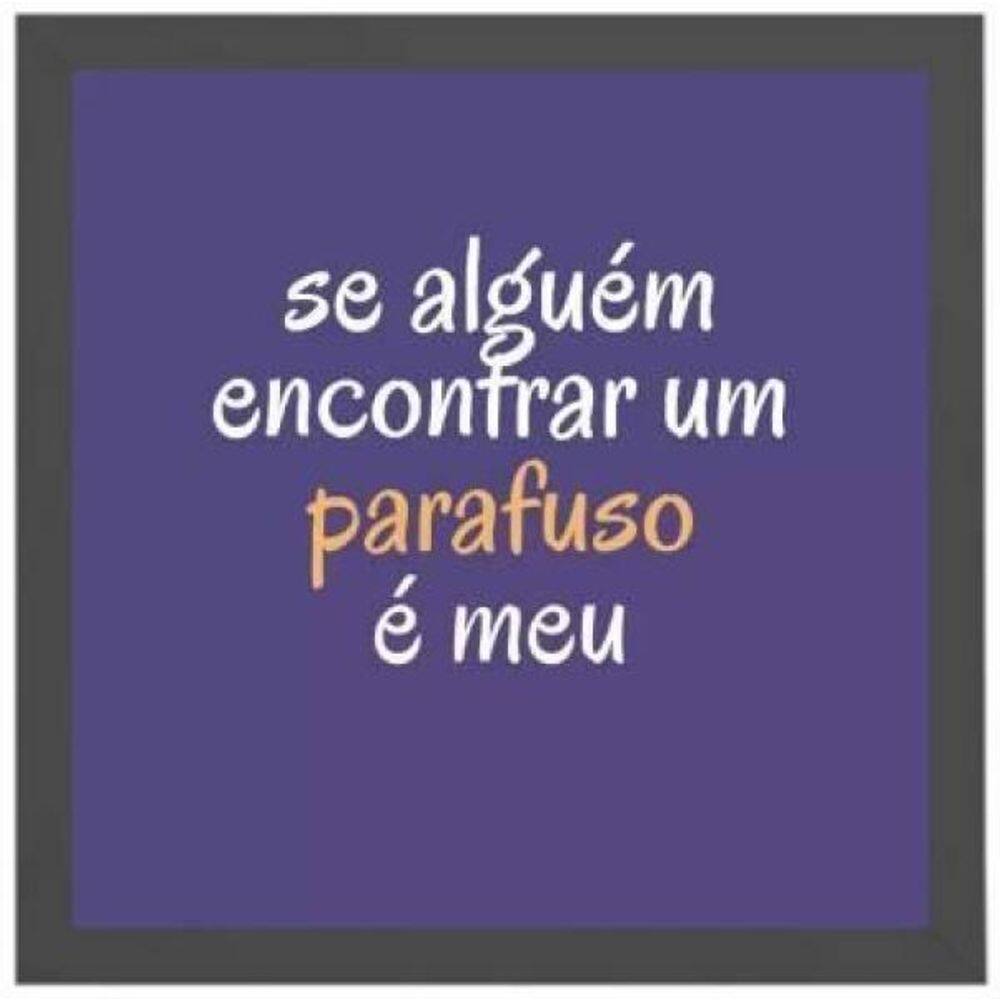 Quadro Frase O Parafuso É Meu 20X20Cm