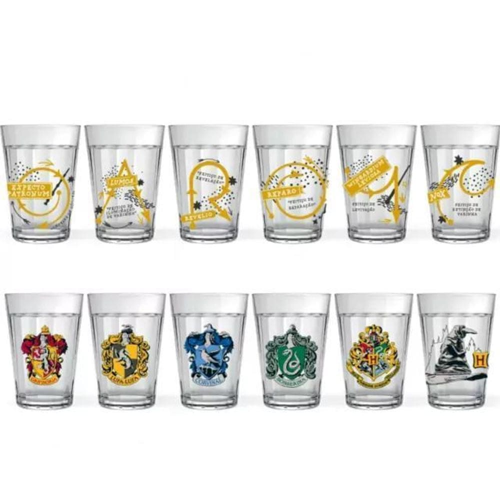Kit 6 Copos Americano Harry Potter 190Ml