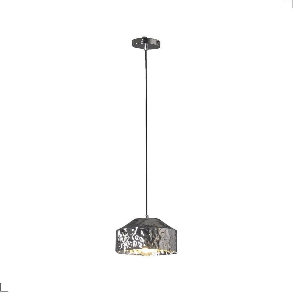 Luminária Pendente Brass E27 Moderno Cromado Espelhado Bella