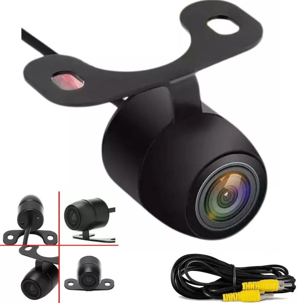 Câmera De Ré Automotiva Com Suporte Universal Borboleta