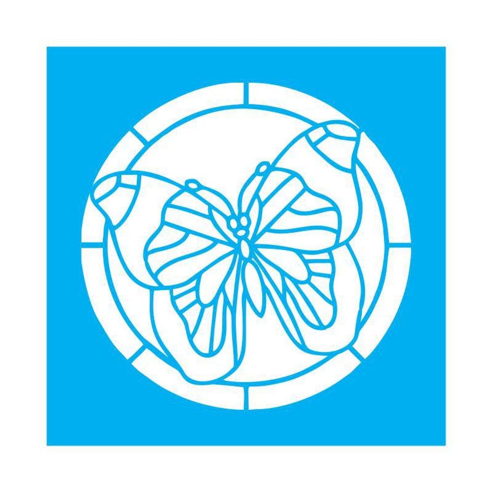 Stencil Tamako Mandala Vitral - 30X30Cm - Ref 9800