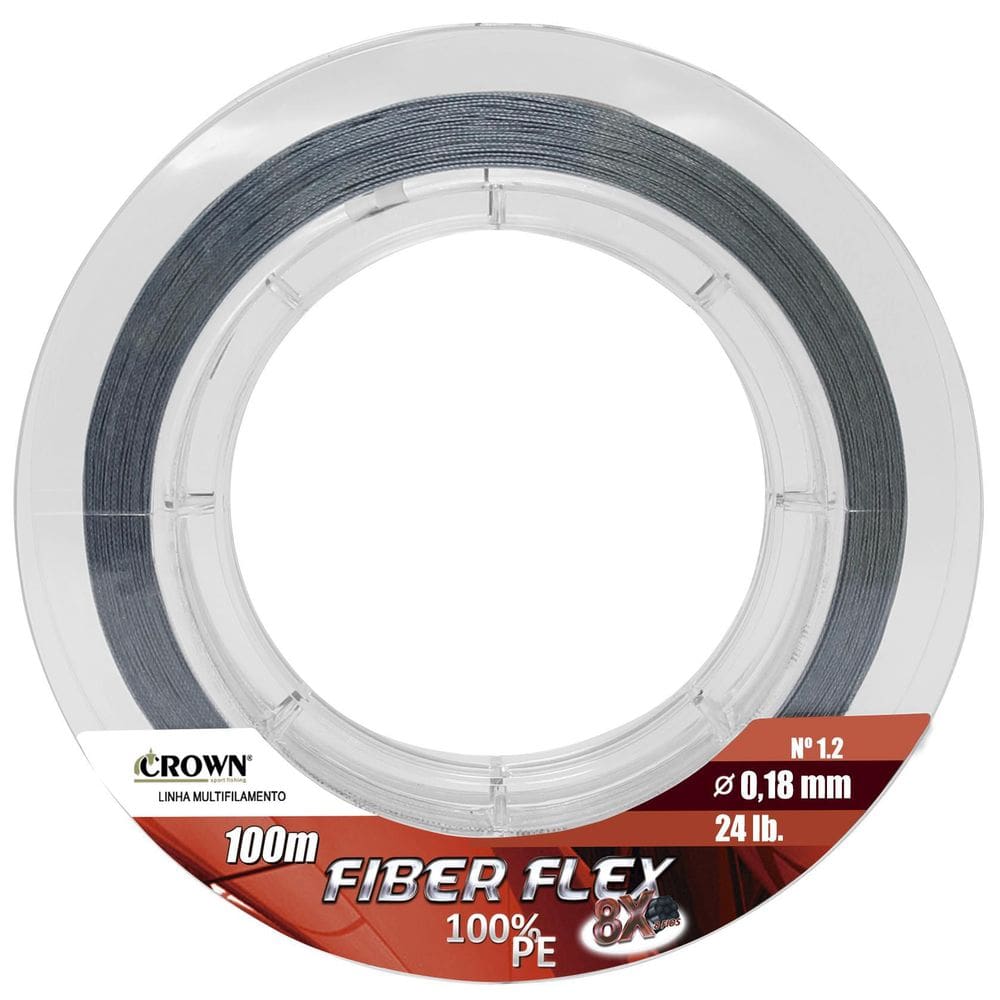 Linha Crown Fiber Flex 8X Multi. 0.23Mm 30Lb - 100M