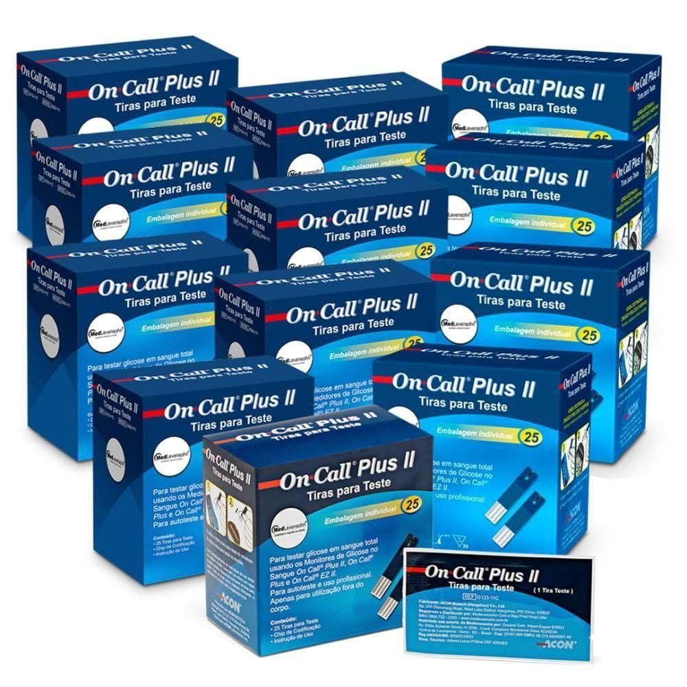 300 Tiras De Individuais On Call Plus Ii