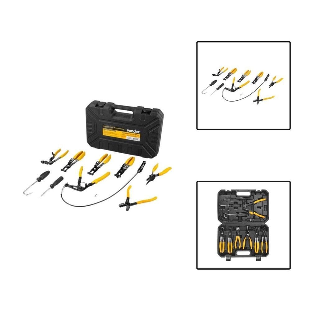 Jogo De Alicates Para Abraçadeiras Com 9 Peças