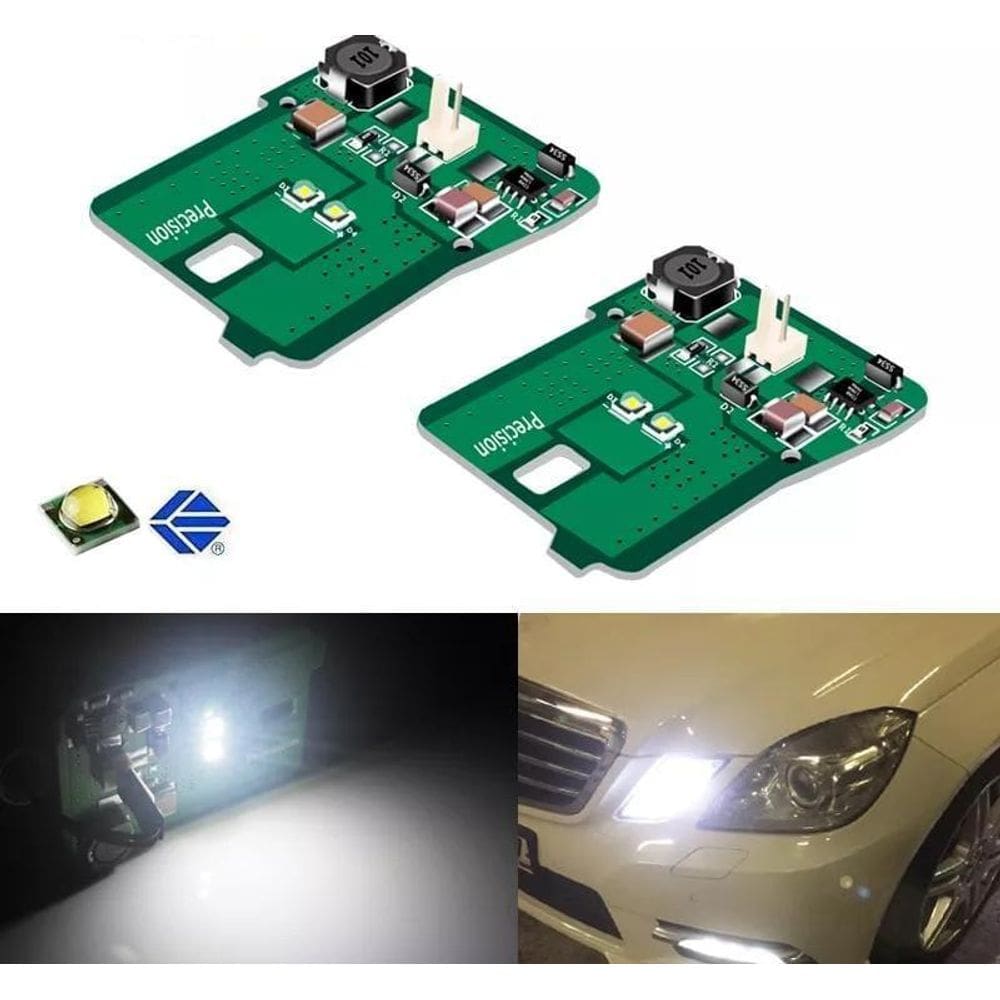 Par Lâmpada 6000K Modulo Reator Placa Led Farol Luz Branca