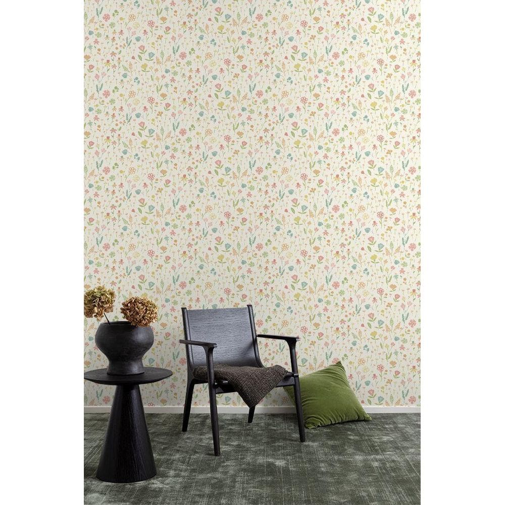 Papel de Parede Colorido Maison Floral - Rolo 10m x 0.53m