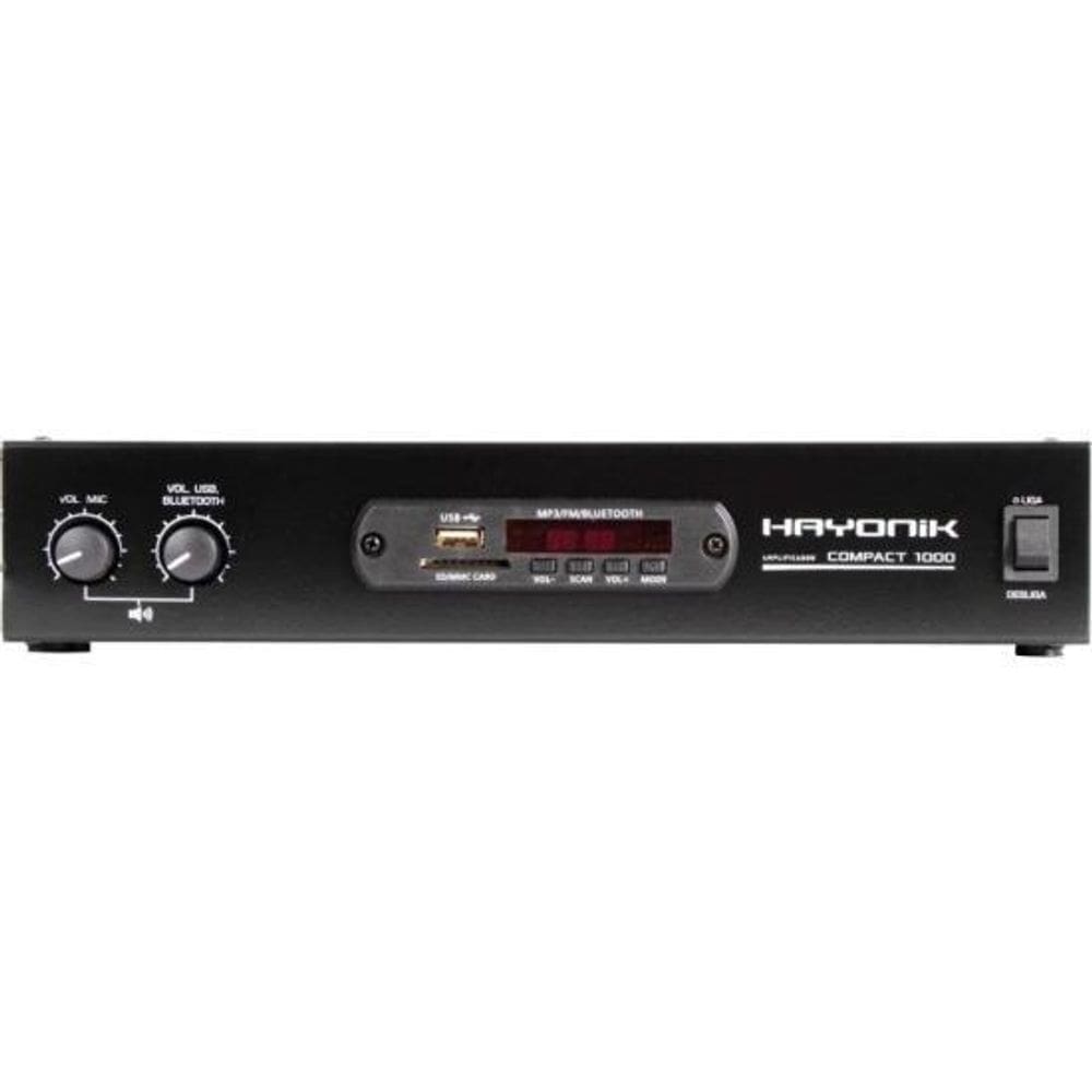 Amplificador Hayonik Compact 1000 80W Rms Com Bluetooth
